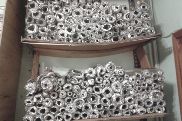 Almacenamiento de papel de plata reciclado